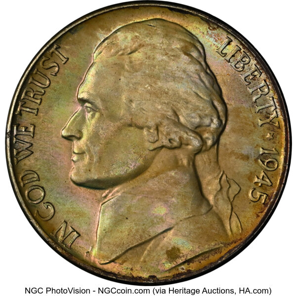 1945-D 5c Silver, Repunched Mintmark, FS-501 MS FS thumbnail 2