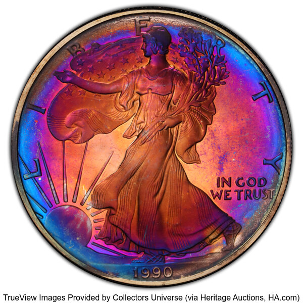 1990-S $1  Silver Eagle PR DCAM thumbnail 2