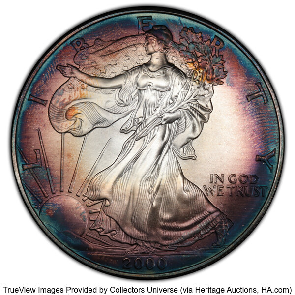 2000 $1  Silver Eagle MS thumbnail 3