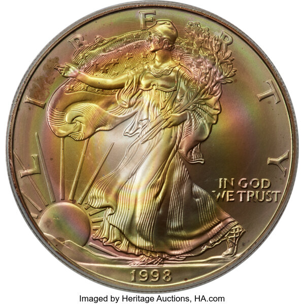 1998 $1  Silver Eagle MS thumbnail 3