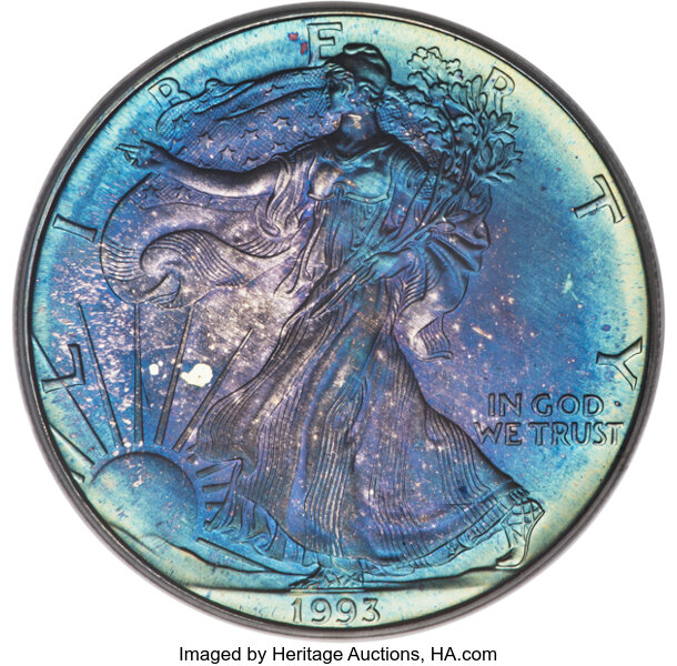 1993 $1  Silver Eagle MS thumbnail 4