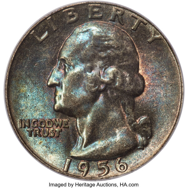 1956 25c F12 CAC thumbnail 3