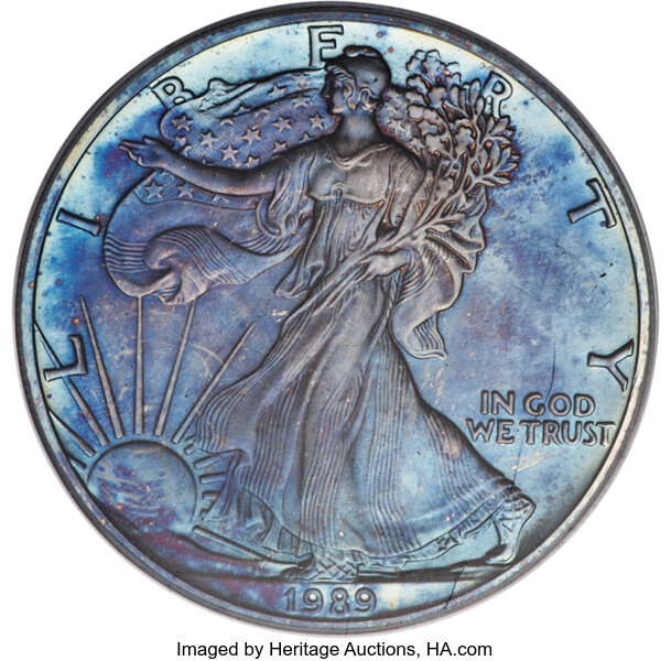 1989 $1  Silver Eagle MS thumbnail 3