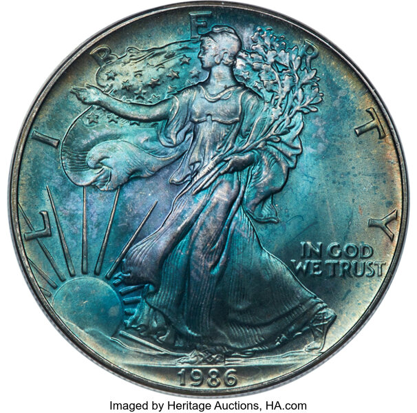 1986 $1  Silver Eagle MS thumbnail 4