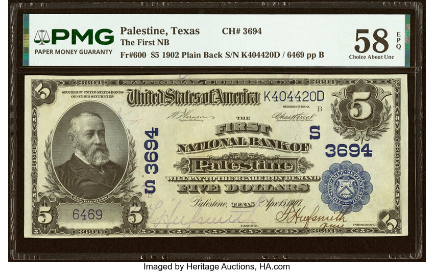 1902 $5  3rd Charter Period, 3rd Issue, Plain Back (Fr. 600) thumbnail 10