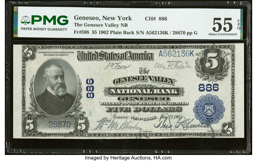 1902 $5  3rd Charter Period, 3rd Issue, Plain Back (Fr. 598) thumbnail 15