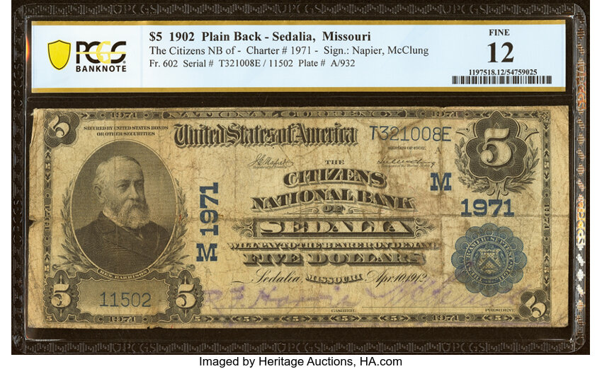 1902 $5  3rd Charter Period, 3rd Issue, Plain Back (Fr. 602) thumbnail 4