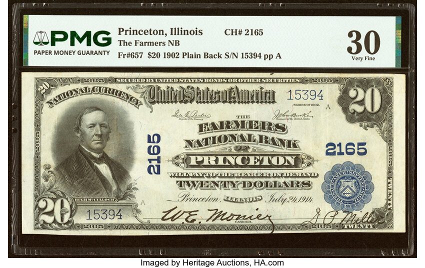 1902 $20  3rd Charter Period, 3rd Issue, Plain Back (Fr. 657) thumbnail 3