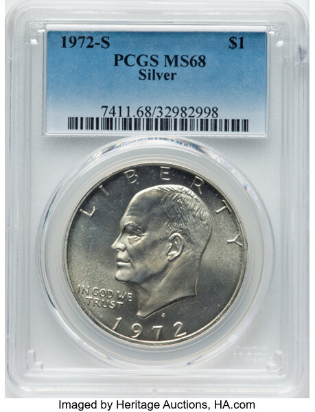 1972-S $1  Silver MS thumbnail 3