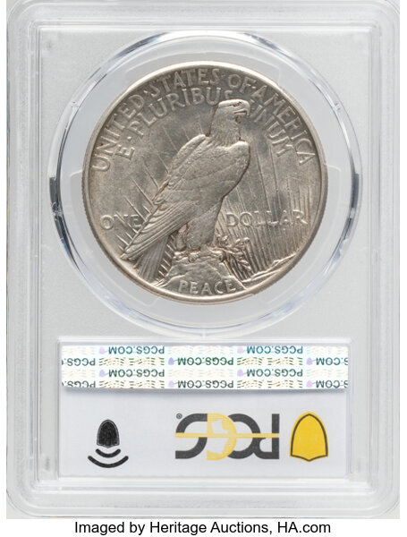 Peace Dollar $1  1921-1935 [Type] AU55 thumbnail 2