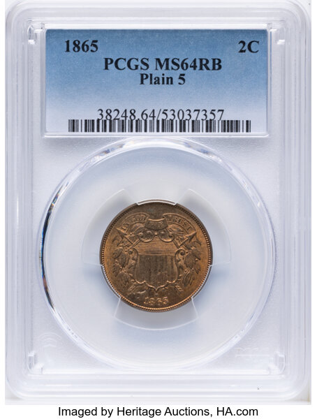 1865 2c Plain 5 MS RB thumbnail 2