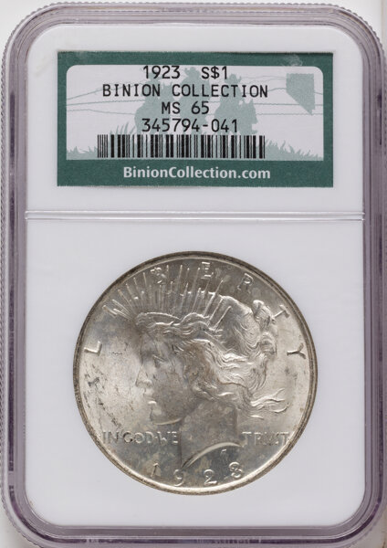 Image for Peace Dollar $1  1921-1935 [Type] MS65