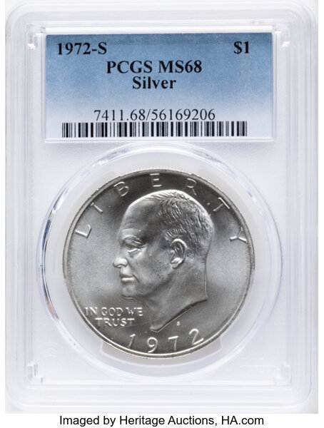 1972-S $1  Silver MS thumbnail 4