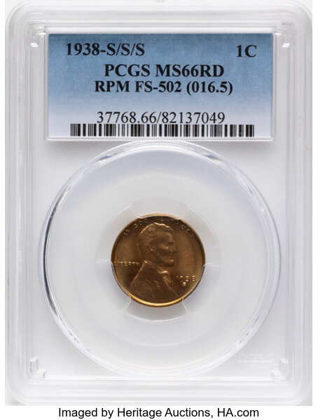 1938-S/S/S 1c Repunched Mintmark, FS-502 MS RD thumbnail 2