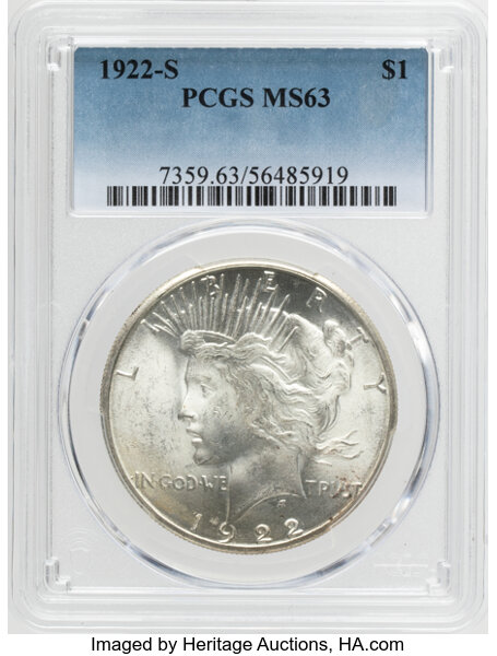 1922-S $1  Triple Clash Spikes, VAM-1E1 MS thumbnail 4