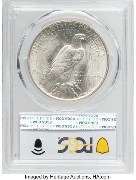 Peace Dollar $1  1921-1935 [Type] MS62 thumbnail 2