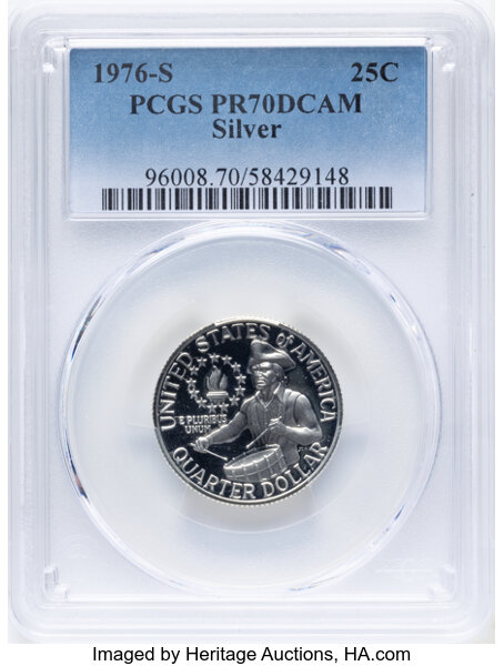 1976-S 25c Silver PR DCAM thumbnail 3