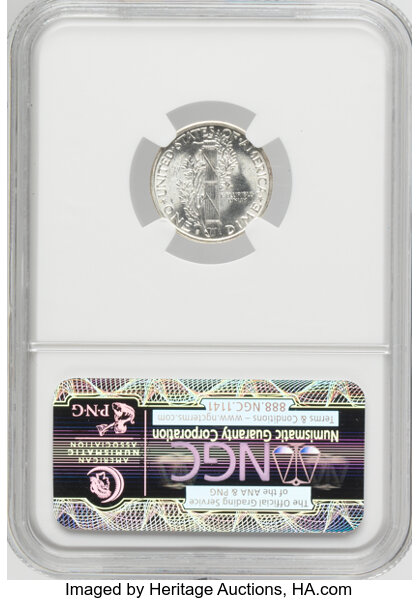 1945-S 10c Micro S MS FB MS64 FB thumbnail 2