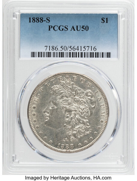 1888-S $1  Clashed Obverse Stars, VAM-3A2 MS thumbnail 7