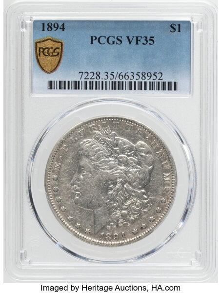 1894 $1 VF35 thumbnail 2