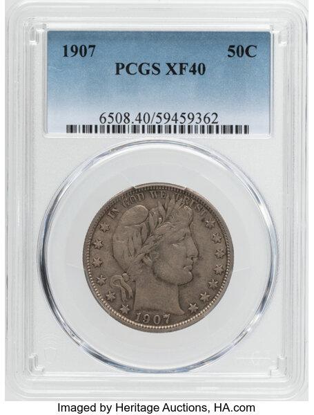 Image for Barber Half Dollar 50c 1892-1915 [Type] XF40
