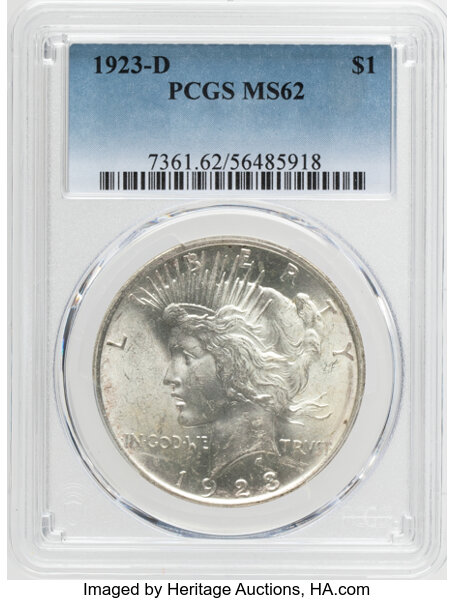 1923-D $1 XF40 CAC thumbnail 3