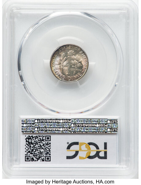 Roosevelt Dime 10c Silver, 1946-1964 [Type] MS67 thumbnail 4