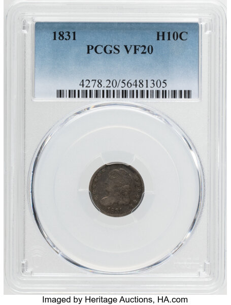 Capped Bust Half Dime H10c 1829-1837 [Type] G6 thumbnail 13