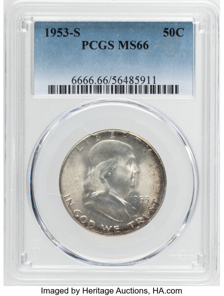 Franklin Half Dollar 50c 1948-1963 [Type] OGP thumbnail 8