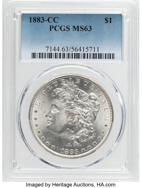 1883-CC $1  CC/CC, Clashed Die Break Cap, VAM-5D MS thumbnail 14