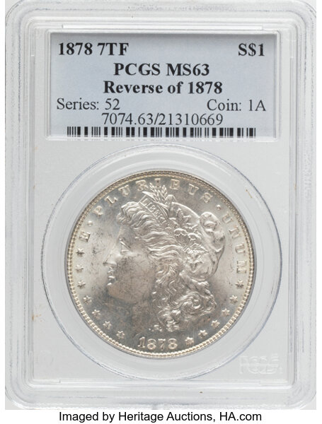 1878 7TF $1  Reverse of 1878 MS thumbnail 8
