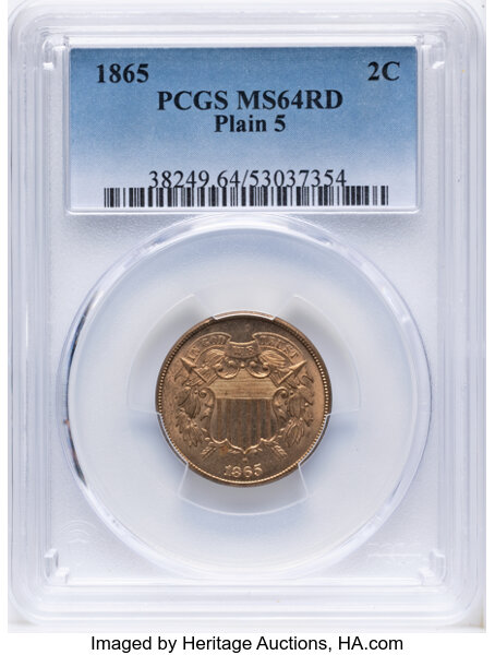 Image for 1865 2c Plain 5, DDO, FS-102 MS RD