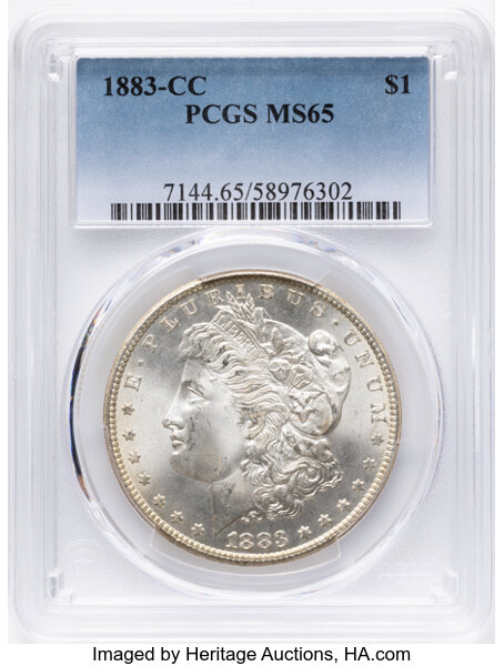 1883-CC $1  CC/CC, Clashed Die Break Cap, VAM-5D MS thumbnail 12