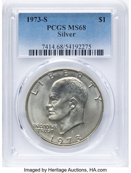 1973-S $1  Silver MS thumbnail 4