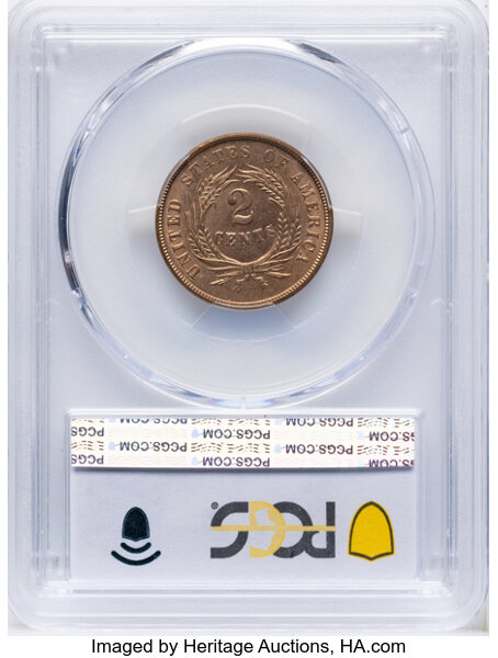 1864 2c Large Motto MS RD MS64 RD thumbnail 2