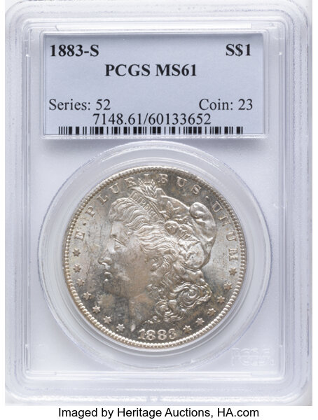 Image for Morgan $1  Pre-1921 [Type] MS61