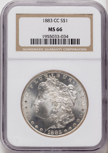 1883-CC $1  CC/CC, Clashed Die Break Cap, VAM-5D MS thumbnail 11