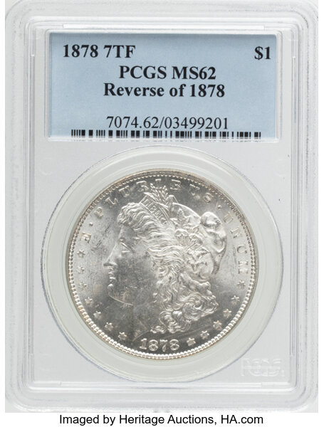 1878 7TF $1  Reverse of 1878 MS thumbnail 9