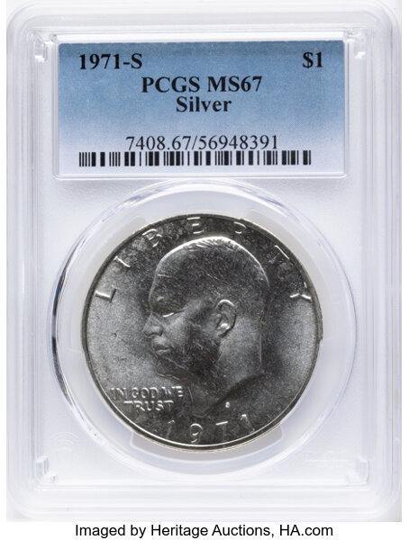 1971-S $1  Silver MS thumbnail 3