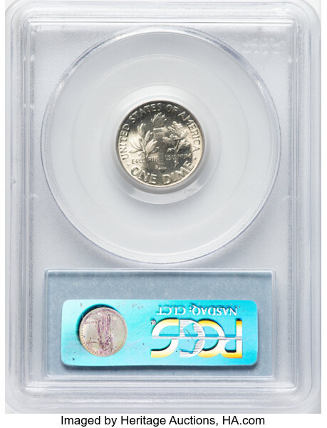 Roosevelt Dime 10c Silver, 1946-1964 MS FB [Type] MS67 FB thumbnail 2