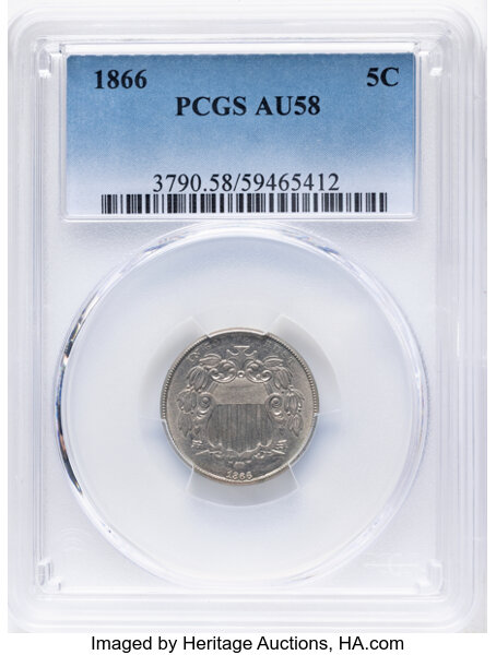 1866 5c Rays MS thumbnail 4