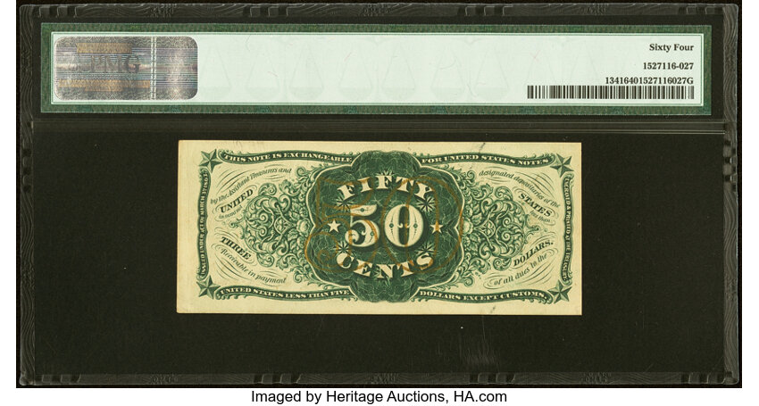  50c Head of General Spinner (Fr. 1341) thumbnail 8