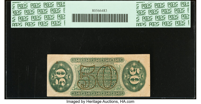  50c Seated Figure of Justice (Fr. 1365) thumbnail 7
