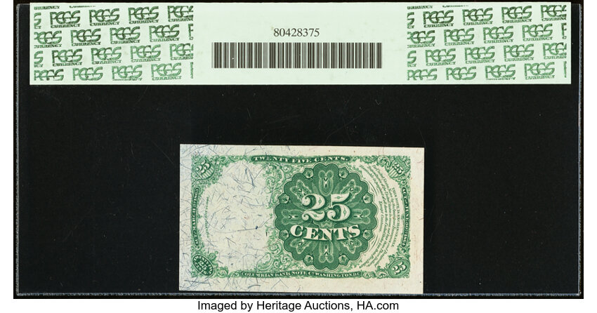  25c Bust of Robert Walker (Fr. 1308) thumbnail 16