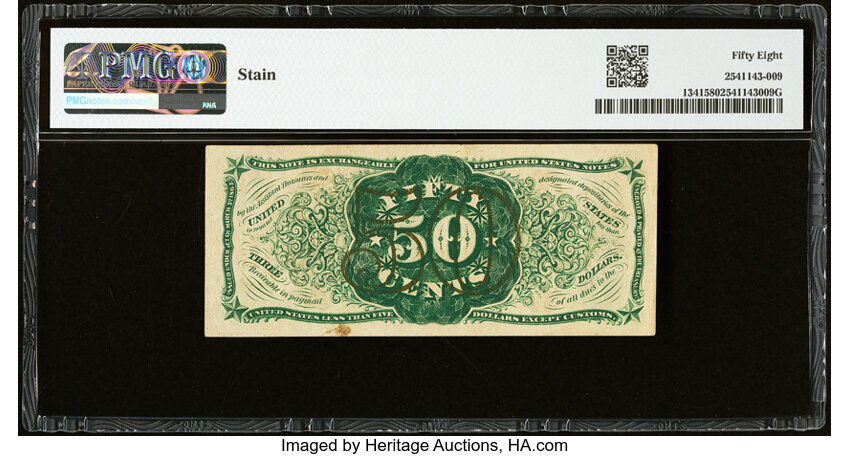  50c Head of General Spinner (Fr. 1341) thumbnail 7