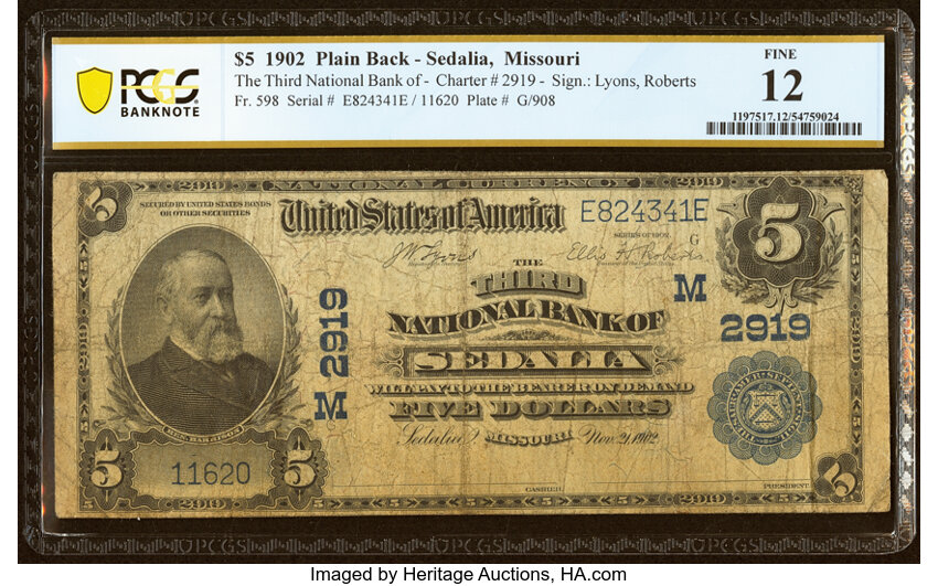 1902 $5  3rd Charter Period, 3rd Issue, Plain Back (Fr. 598) thumbnail 12