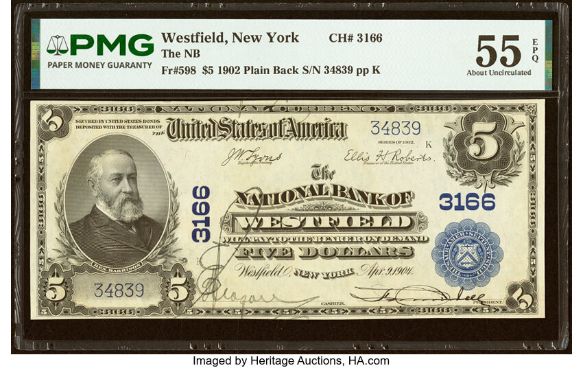 1902 $5  3rd Charter Period, 3rd Issue, Plain Back (Fr. 598) thumbnail 13