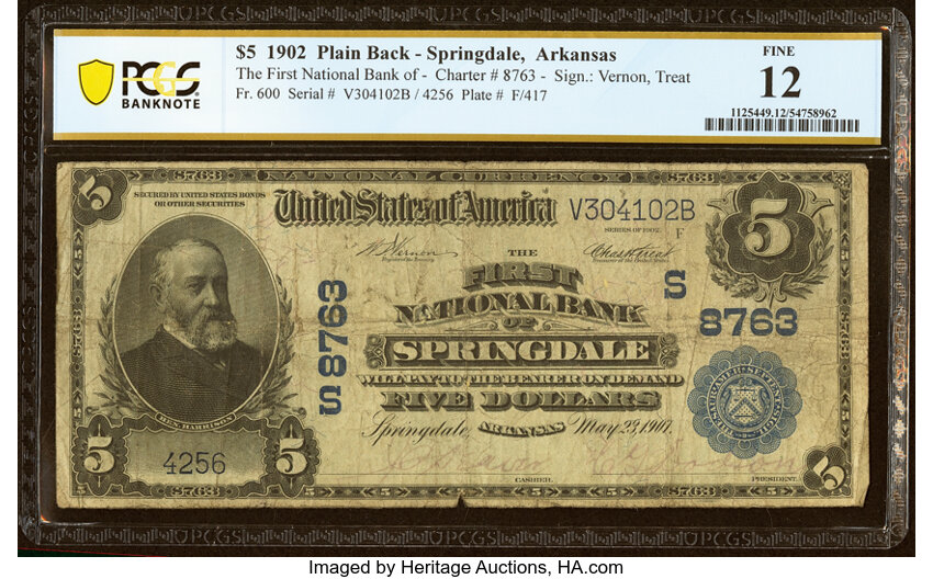 1902 $5  3rd Charter Period, 3rd Issue, Plain Back (Fr. 600) thumbnail 5