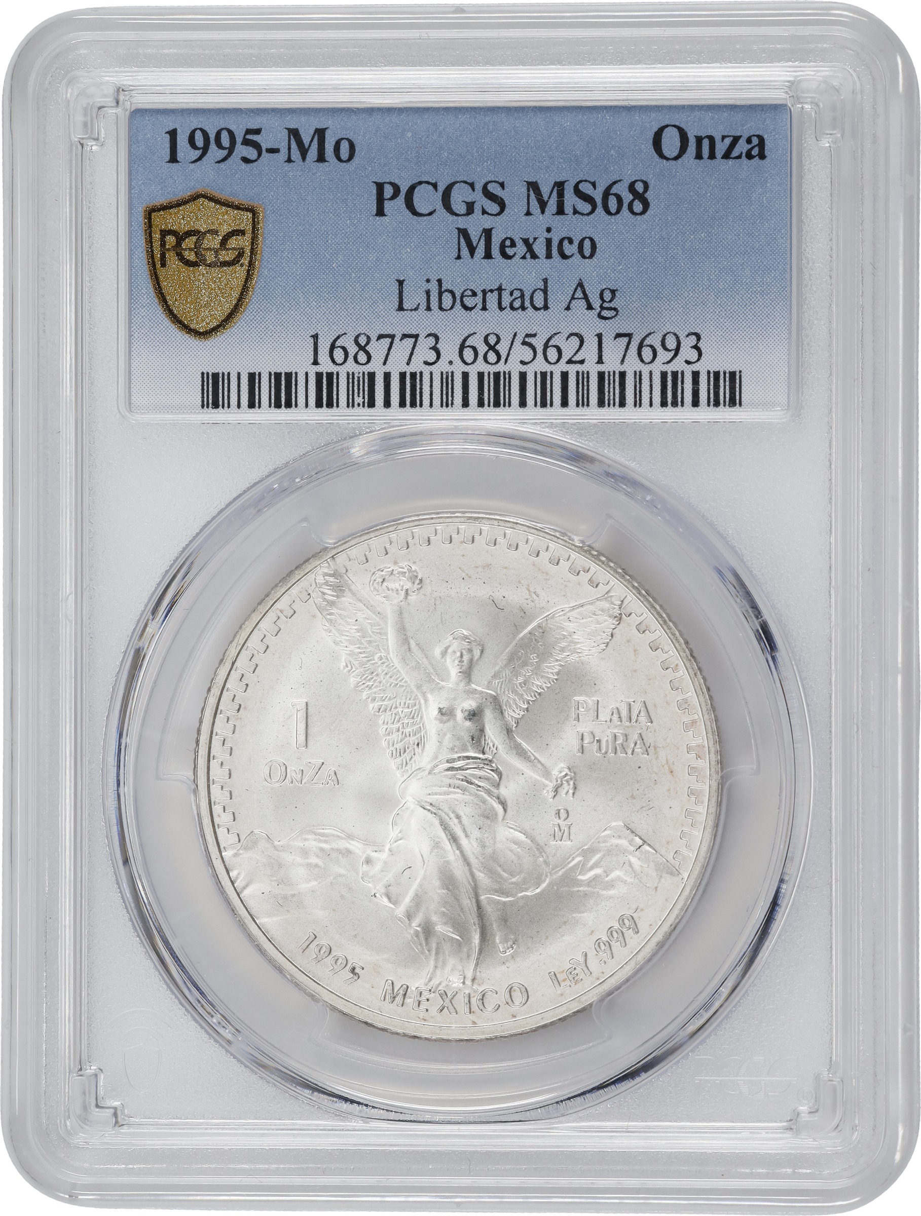 1995-Mo 1 Onza Libertad, Silver MS (KM-494.3) thumbnail 10