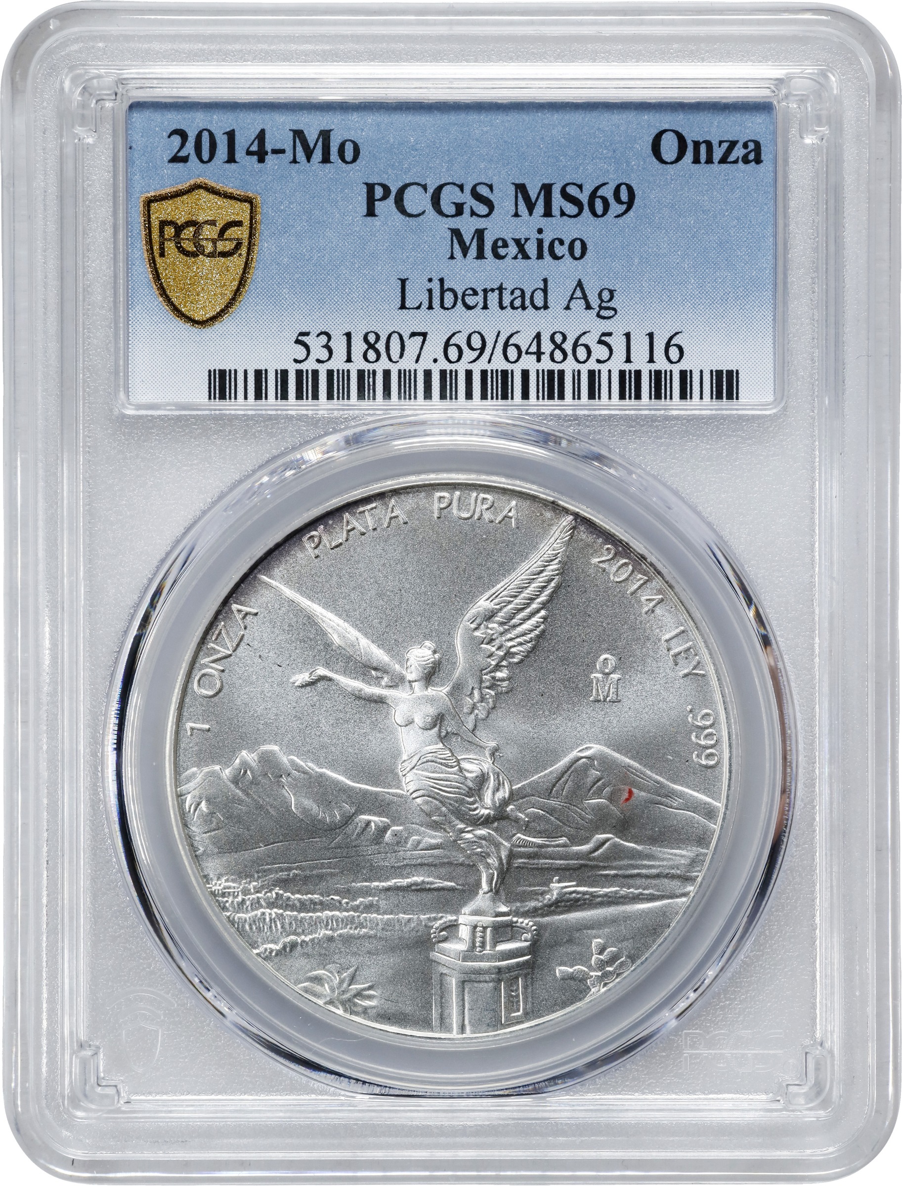 2014-Mo 1 Onza Libertad, Silver MS (KM-639) thumbnail 7